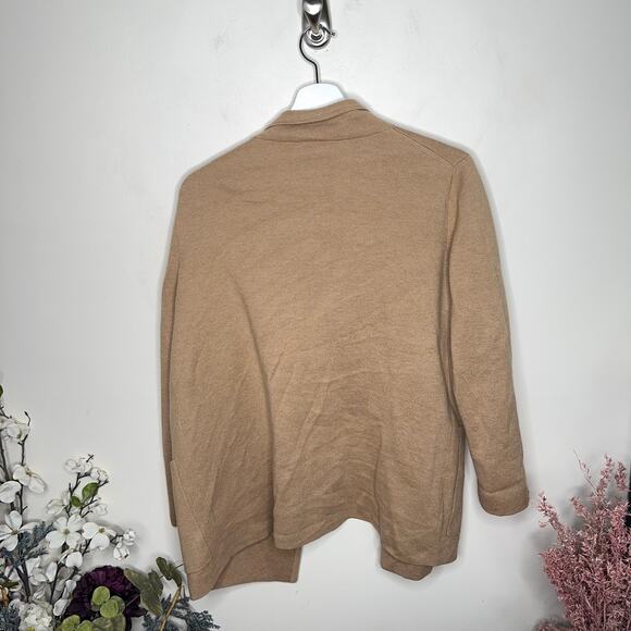 J. CREW Eloise Sweater Blazer Heather Khaki Tan Camel {K37} - Picture 4 of 7